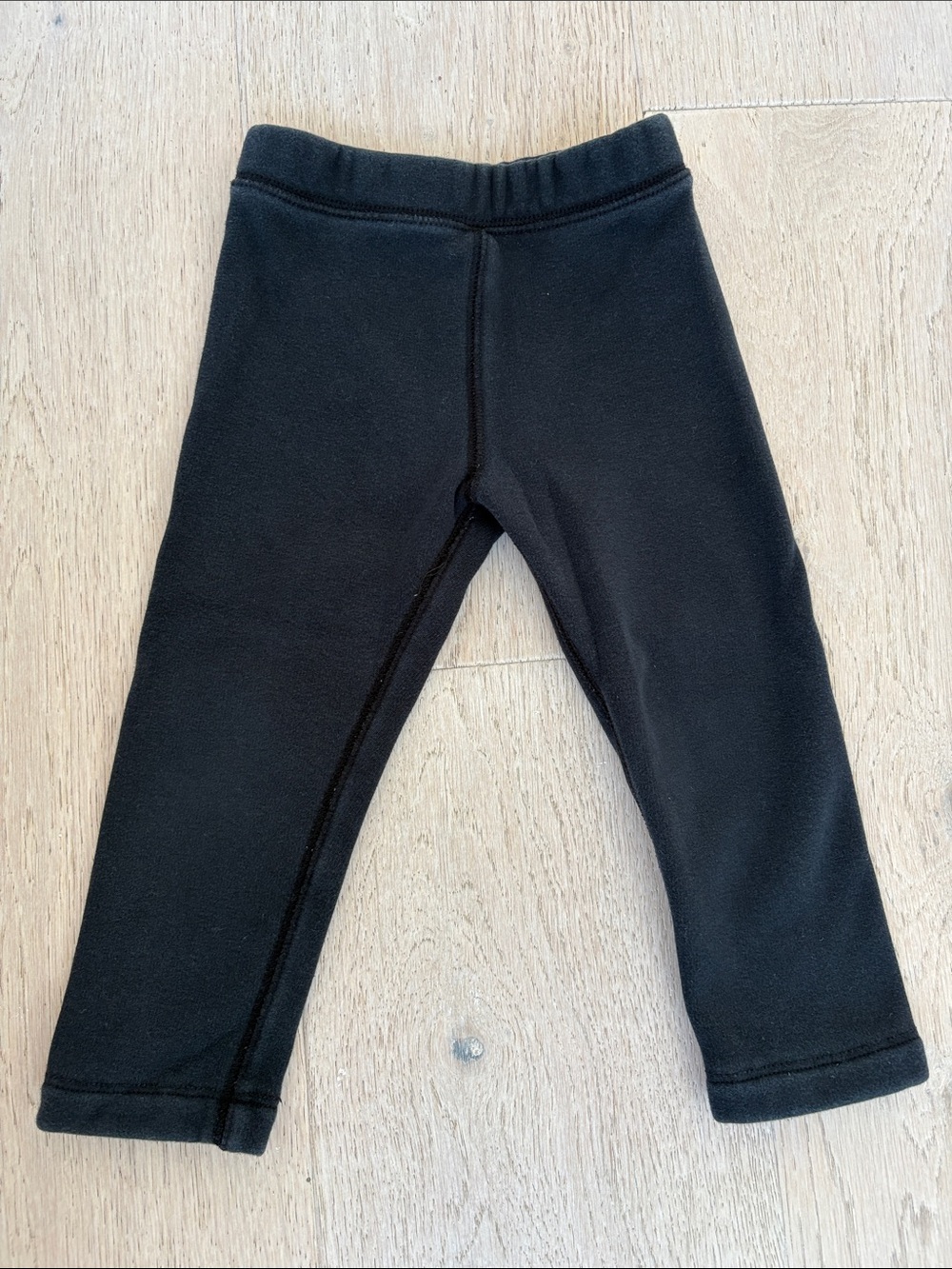 Primary Black Fleece Leggings for Kids